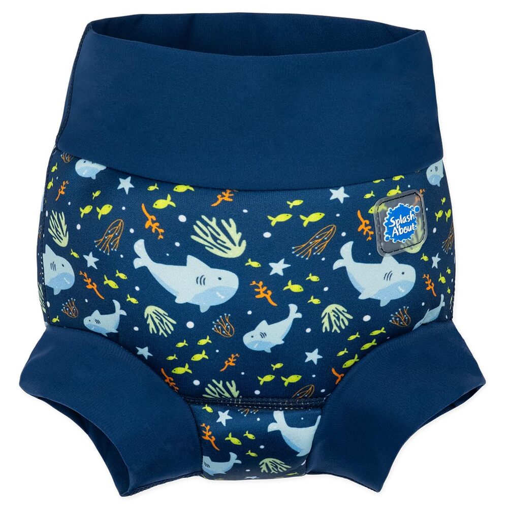 Splash About Happy Nappy Swim Diaper, Shark Reef, 12-24 Months